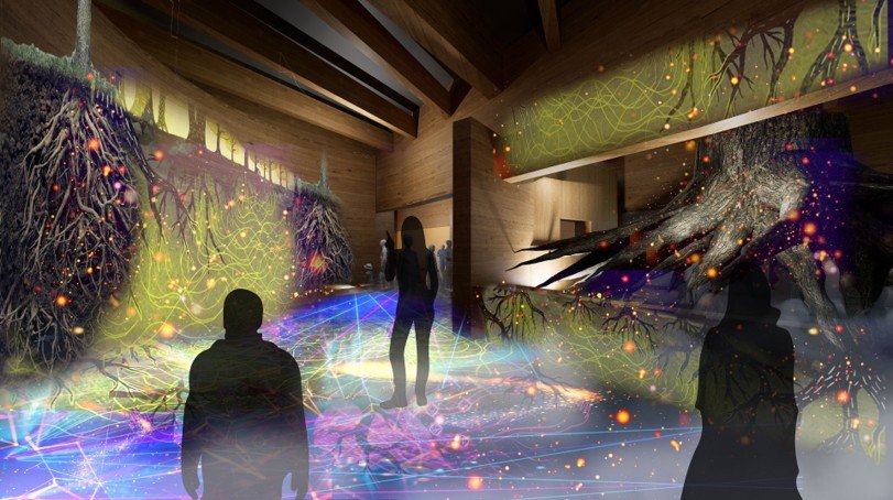 奇跡の一本松、土中の世界 展示画像