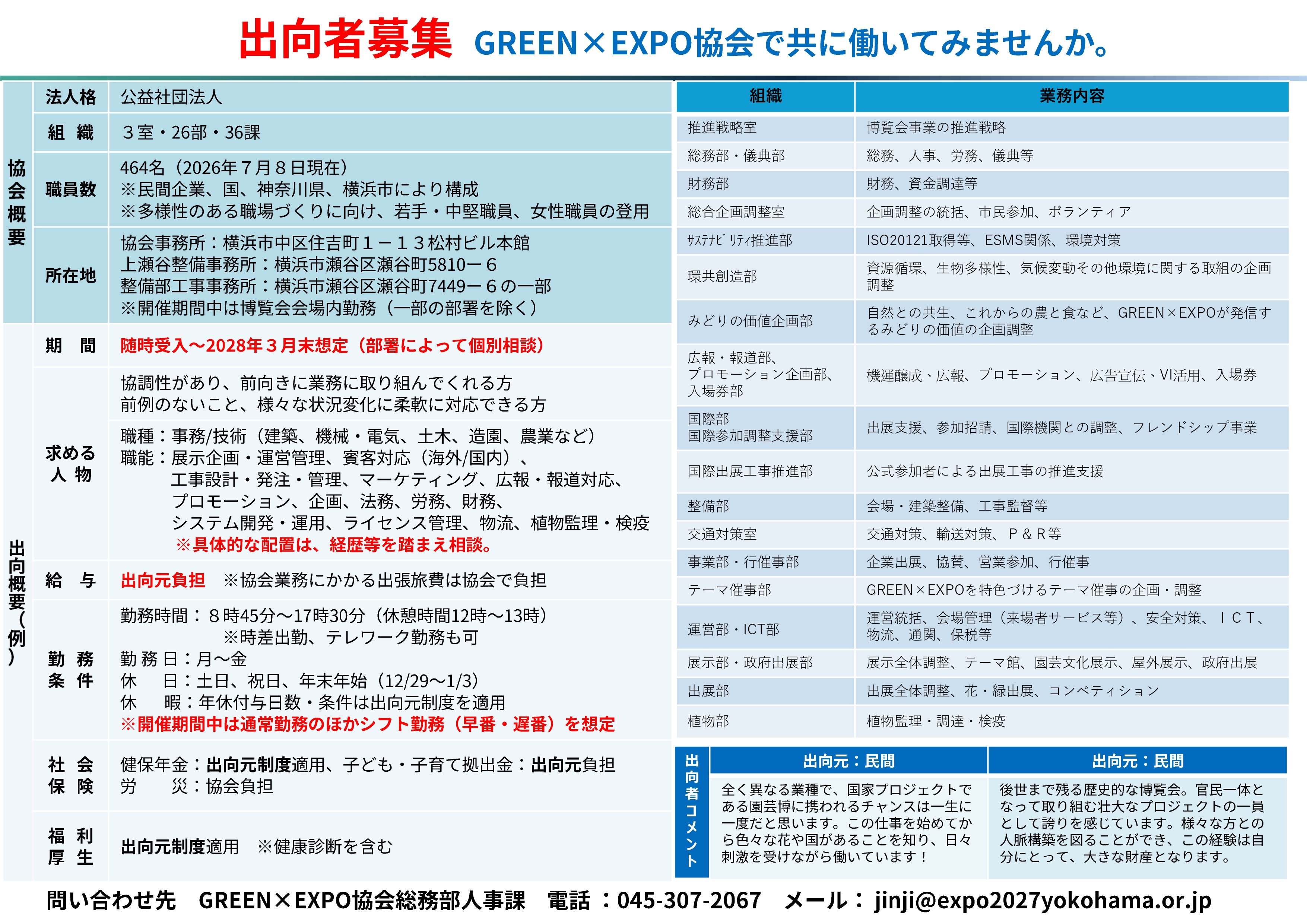 人材出向者募集チラシの2ページ目の画像