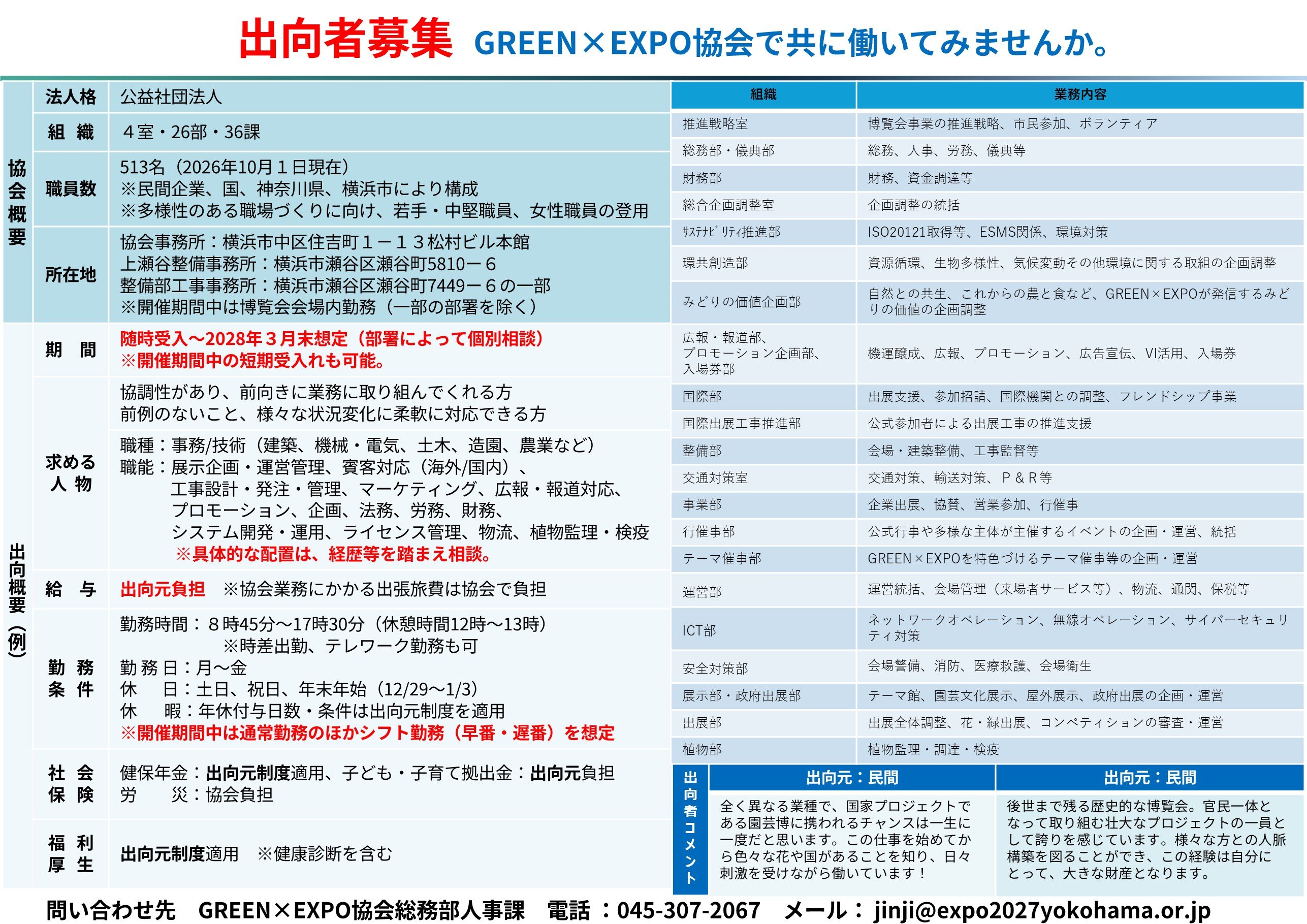 人材出向者募集チラシの2ページ目の画像
