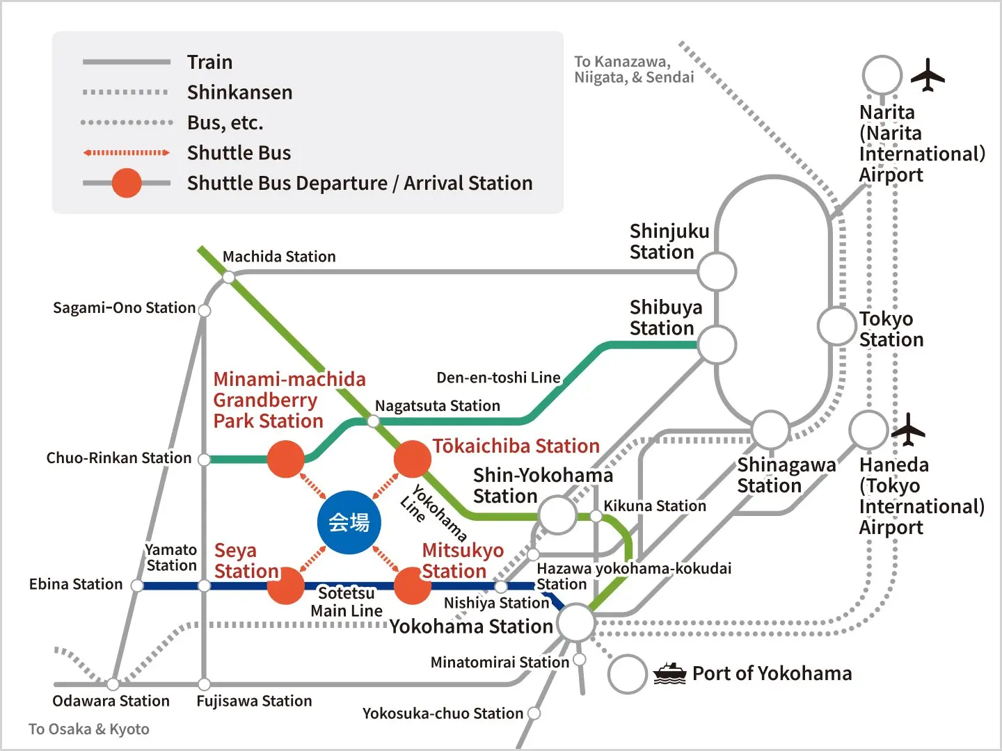 Transportation map to the Site