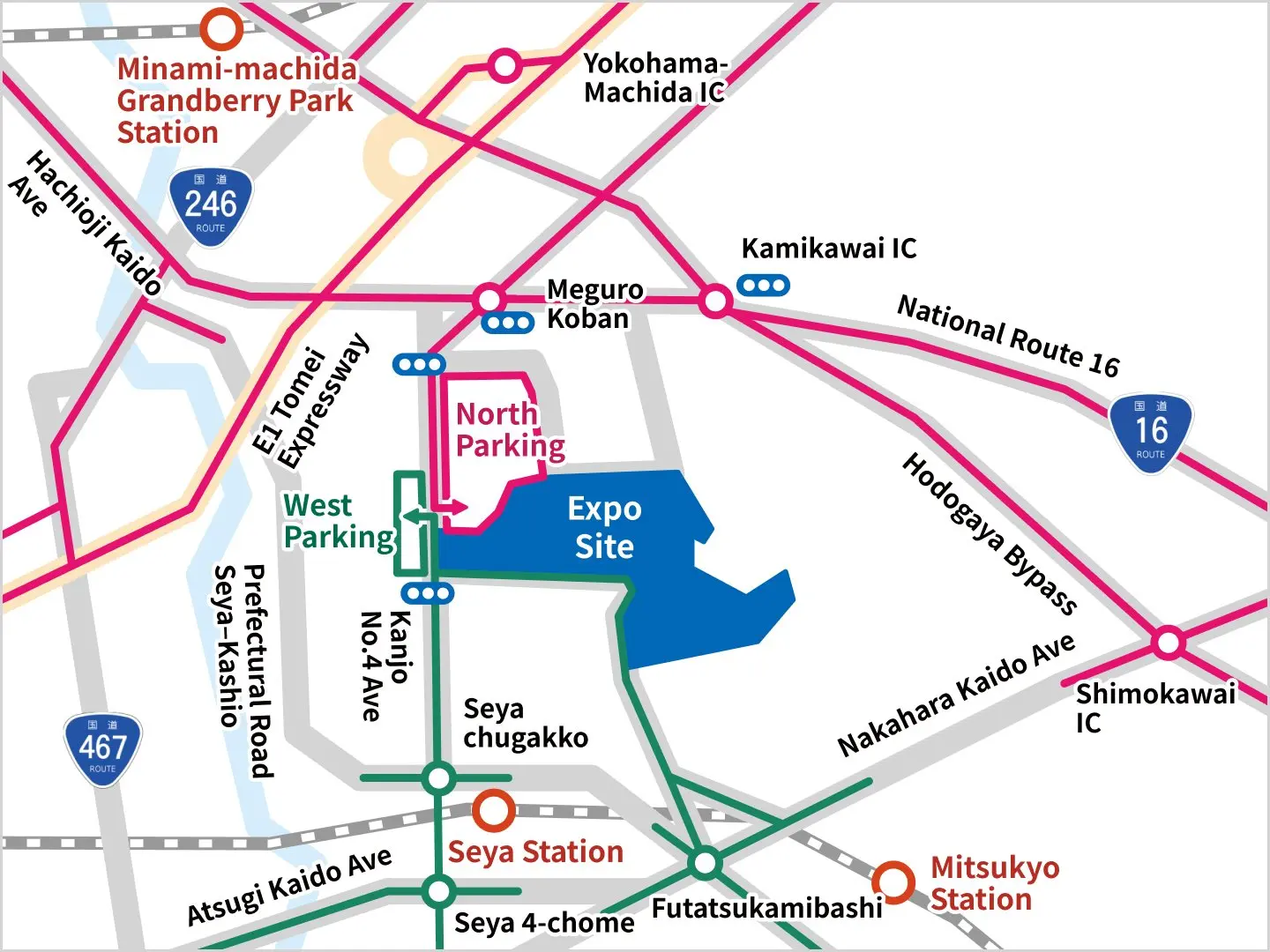 transportation map for group bus