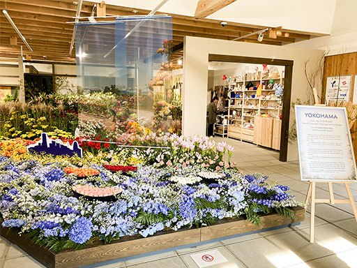 Colorful flowers in the main exhibition stand